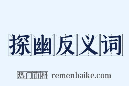 探幽反义词是什么意思的图片